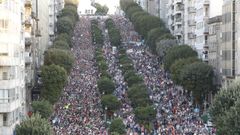 Una riada de unas 100.000 personas inund las calles de Vigo el 3 de septiembre, un da despus del fallecimiento de la mujer