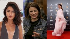 La modelo Luca Rivera Romero, la socialista Adriana Lastra, y la actriz Paula Echevarra, todas ellas asturianas