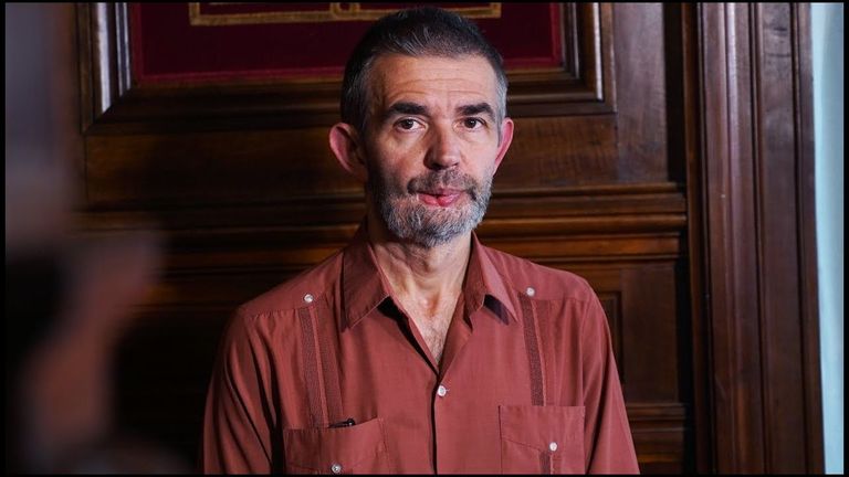 Philippe Lançon, durante una reciente entrevista que concedió a la Casa de América, en Madrid