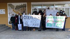 Protesta realizada este curso por el CPI Uxo Novoneyra de Seoane do Courel