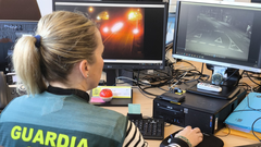 La Guardia Civil revisa el visionado de las cámaras de la autovía A-63