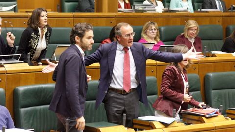 El diputado del PP Alfonso Alonso gesticula durante la sesin parlamentaria