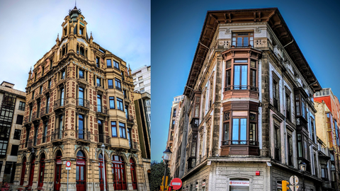 Edificio de 1902, obra de Manuel del Busto, y edificio de 1890