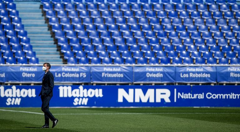 José Ángel Ziganda, antes del Oviedo-Girona