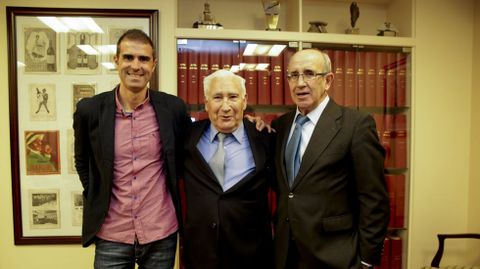 Con Arsenio e Irureta, en la fiesta de los 110 años del Deportivo