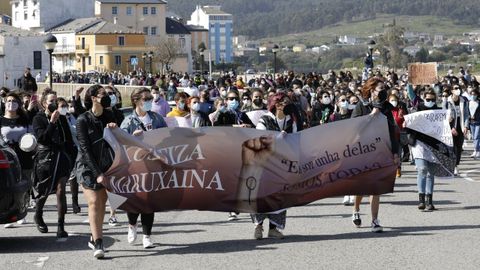 Imagen de archivo de una protesta, en Cervo durante el 2021, por el caso de A Maruxaina