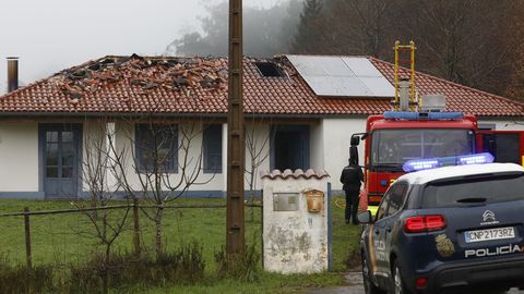 La casa en la que se declar el incendio est situada en el lugar de Xulaxasa, en Figueiras (Santiago)