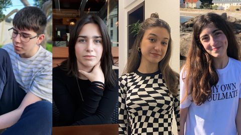 Iago Santamaría, Claudia Martínez, Malva Abuín y Carme Caamaño