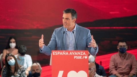 Pedro Snchez, en un acto del PSOE en Jan