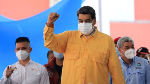 Maduro participando en un acto gubernamental, en Caracas, el 11 de junio 