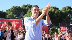 Pedro Snchez, en un acto de la campaa electoral en Madrid