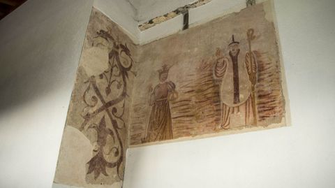 Pinturas murales en la iglesia de Santa María de Val do Mao