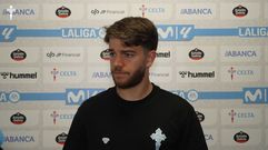 El jugador del Celta Sergio Carreira, tras el partido ante el Levante en Bala�dos de este martes.
