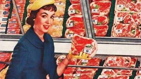Una imagen publicitaria de EE. UU. en los cincuenta, cuando el american dream enviaba al mundo el mensaje de que consumir carne era sinnimo de progreso. Todo lo contrario que hace ahora