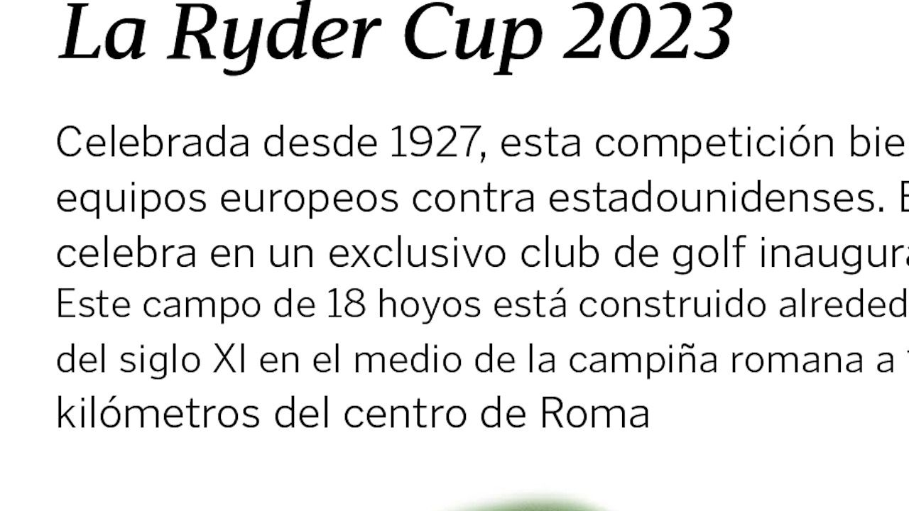 Todos los hoyos de la Ryder