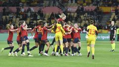 La selección española celebra su triunfo en la Liga de las Naciones