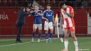 Javi Calleja felicita a Alemao tras el gol del Oviedo al Almer�a