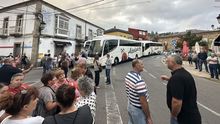 Los autobuses salieron a primera hora desde Petn para apoyar al vecino detenido