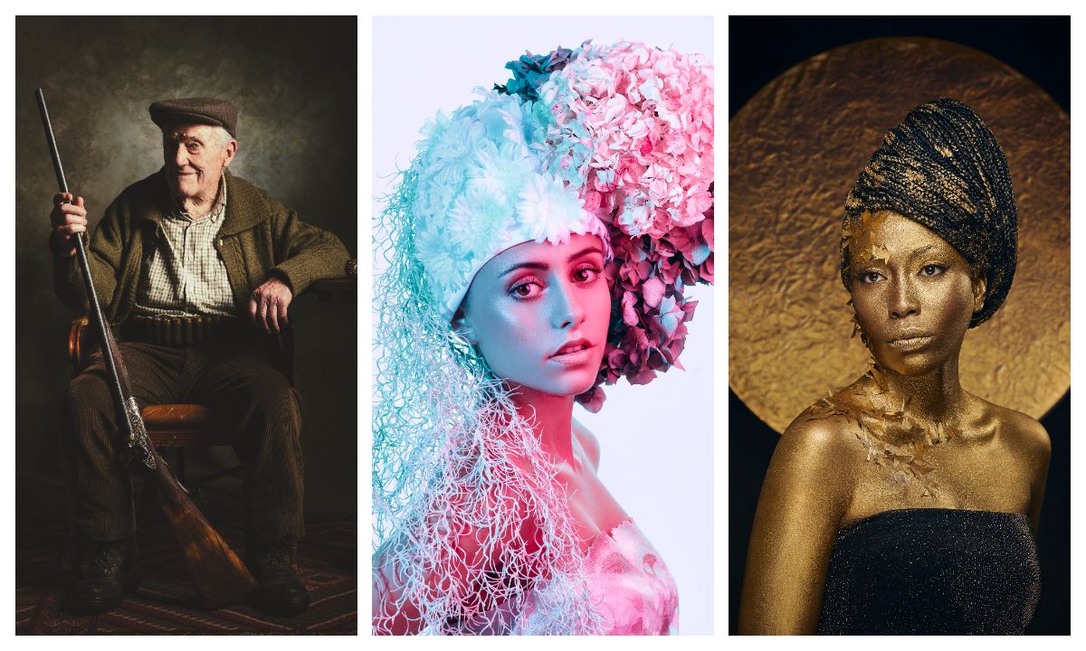 De izquierda a derecha, Tato, de 101 aos; retrato premiado en los WPE Awards y foto que muy pronto presentarn a concurso