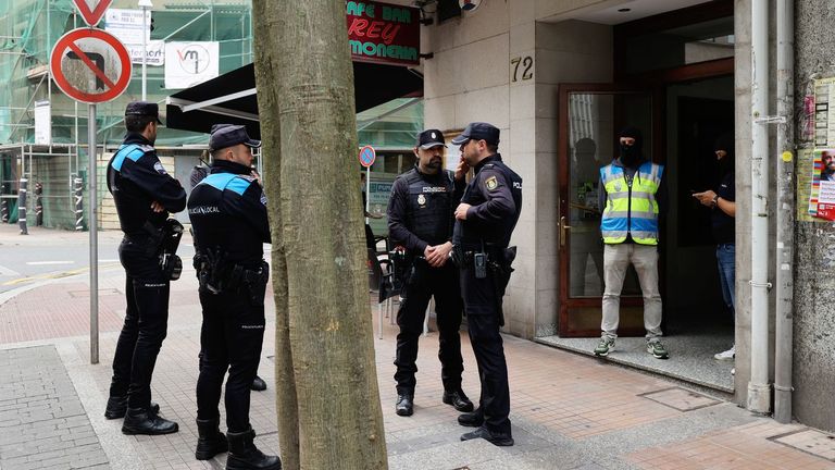 Operacin antidroga en el centro de Pontevedra