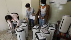 Purificadores de aire dotados con filtros HEPA donados por la ANPA al CEIP Virxe do Carme de Burela