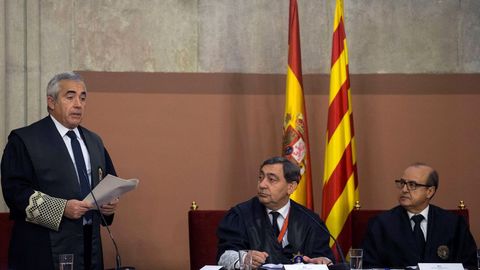 Francisco Baeres, fiscal superior de Catalua, durante su toma de posesin