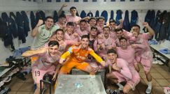 Los jugadores del Vetusta celebran el triunfo ante el Langreo