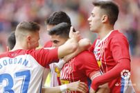 Celebraci�n gol del Sporting