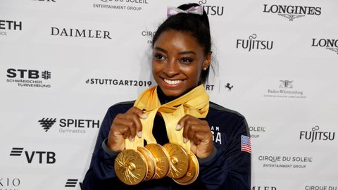 Cuatro oros y una plata logró Simone Biles en los Juegos de Río 2016. Ahora, después de destrozar todos los registros en los Mundiales de gimnasia artística, con 25 medallas, planea retirarse después de Tokio. 