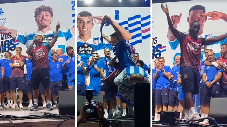 El Dépor cumple con su afición: «A Primera oé, a Primera oé»
