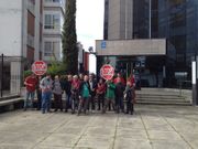 La concentraci�n tuvo lugar ante la sede del IGVS