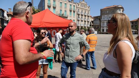 Iván Puentes presentou este mércores as propostas do PSOE de Pontevedra para impulsar o galego