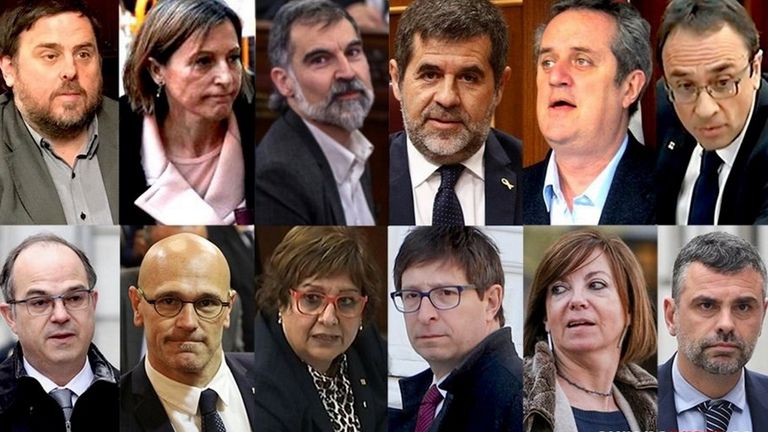 Los doce líderes independentistas condenados por el "procés"