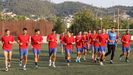 El Ourense Club de Fútbol, en un entrenamiento.