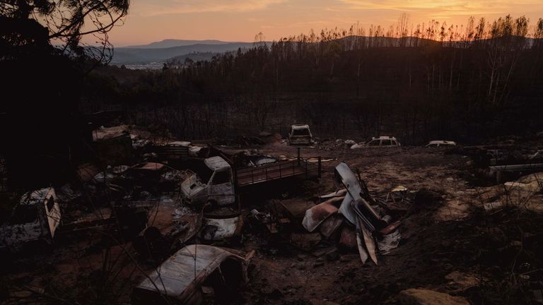 Imagen el incendio de Verín