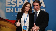 Ayuso y Aznar, durante la pasada convencin  nacional del PP