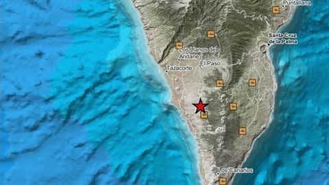 Localizacin de uno de los terremotos registrados en los ltimos das