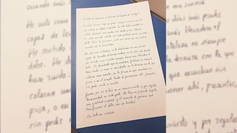 La emotiva carta de una paciente oncológica de Pontevedra: «He sentido cómo vuestra cercanía hacía más llevadero el dolor»
