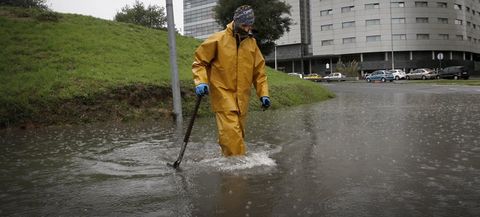 Inundación ayer en A Coruña