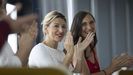 La vicepresidente del Gobierno y lder de Sumar, Yolanda Daz, junto a la secretaria general de Podemos Euskadi, Pilar Garrido.