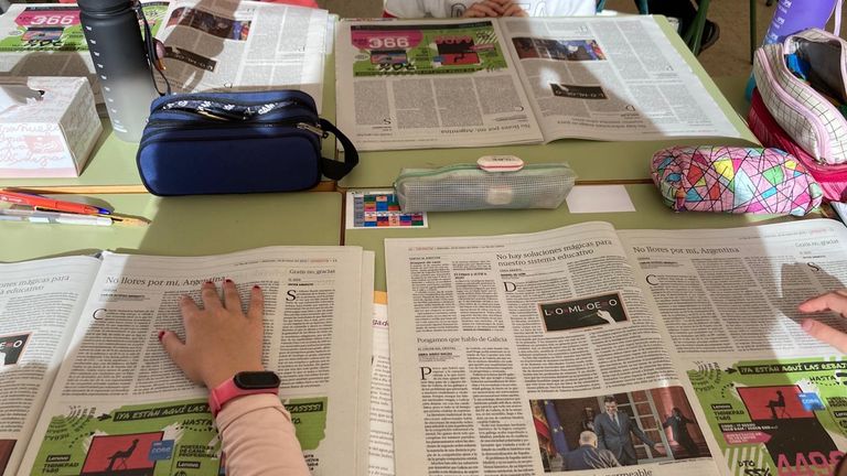 <span lang="gl">«O xornal é a única lectura voluntaria que fan os meus estudantes»</span>
