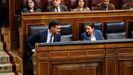 Pedro Sánchez y Pablo Iglesias, en el Congreso
