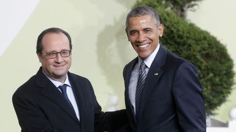 Hollande con Obama. 