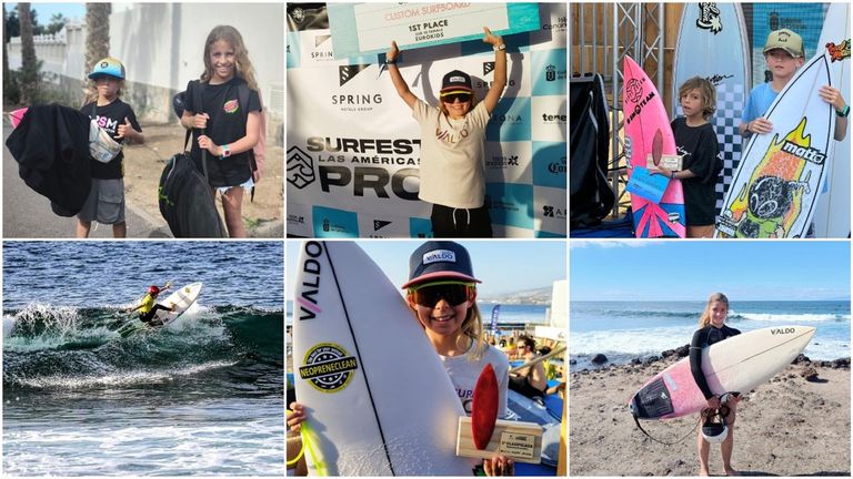 La surfista de Valdo Surf, Eva Rico, campeona sub-10 en el Eurokids Las Américas