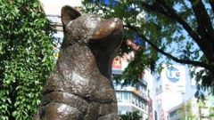 Estatua levantada en honor a Hachiko en la estación de Shibuya, en Tokio