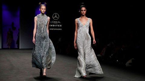 Presentación de la colección Otoño - Invierno 2019-20 del diseñador Marcos Luengo en la Mercedes-Benz Fashion Week de Madrid, que se celebra estos días en el recinto ferial Ifema