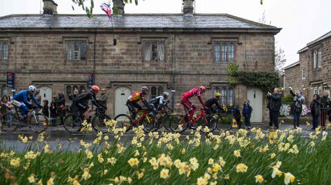 Primera etapa del Tour de Yorkshire a su paso por Ripley (Reino Unido).