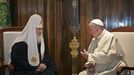 El patriarca Kirill y el papa Francisco, en su encuentro en La Habana en el 2016