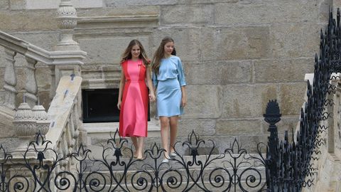 Leonor de Borbón y Sofía de Borbón esta mañana