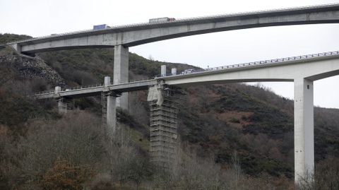 Viaductos de la A-6 a la altura de la Vega de Valcarce